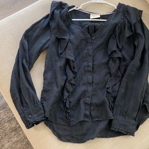 Maeve by Anthropologie blouse. 100% linen.
